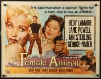 6z632 FEMALE ANIMAL 1/2sh 1958 sexy Hedy Lamarr & Jane Powell, Jan Sterling, George Nader!