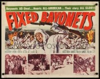 6z636 FIXED BAYONETS 1/2sh 1951 Samuel Fuller, Richard Basehart, Gene Evans, Korean War!