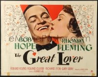 6z666 GREAT LOVER style A 1/2sh 1949 completely different romantic c/u of Bob Hope & Rhonda Fleming!