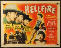 6z678 HELLFIRE style B 1/2sh 1949 Bill Elliot helps Marie Windsor find religion, poker gambling!