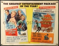 6z699 IMITATION OF LIFE/FLOWER DRUM SONG 1/2sh 1965 Turner, Kwan, the biggest drama and the brightest musical!