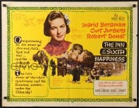 6z701 INN OF THE SIXTH HAPPINESS 1/2sh 1959 Mark Robson directed, pretty Ingrid Bergman!