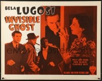 6z704 INVISIBLE GHOST 1/2sh R1949 creepy Bela Lugosi, Polly Ann Young, Clarence Muse, horror!
