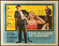 6z721 KILLER IS LOOSE style A 1/2sh 1956 cop Joseph Cotten uses wife Rhonda Fleming as bait!