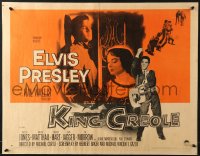 6z725 KING CREOLE style B 1/2sh 1958 great image of Elvis Presley with guitar & sexy Carolyn Jones!