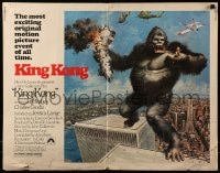 6z726 KING KONG 1/2sh 1976 Bridges, sexy Jessica Lange & BIG Ape, John Berkey art!