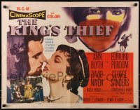6z728 KING'S THIEF style B 1/2sh 1955 Ann Blyth, Edmund Purdom, David Niven, George Sanders!
