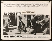 6z731 LA DOLCE VITA 1/2sh R1966 Federico Fellini, Marcello Mastroianni, sexy Anita Ekberg!