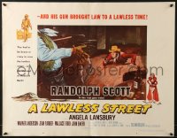 6z740 LAWLESS STREET style B 1/2sh 1955 Randolph Scott is running out of luck, bullets & women too!