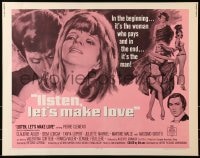 6z751 LISTEN, LET'S MAKE LOVE int'l 1/2sh 1969 Scusi, Facciamo L'Amore, Pierre Clementi, wacky Batman!
