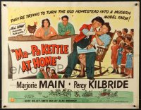 6z764 MA & PA KETTLE AT HOME style A 1/2sh 1954 great wacky image of Marjorie Main & Percy Kilbride!
