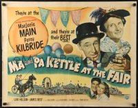 6z767 MA & PA KETTLE AT THE FAIR style B 1/2sh 1952 Marjorie Main & Percy Kilbride harness racing!