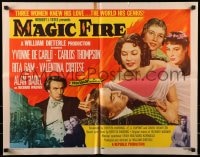 6z772 MAGIC FIRE style B 1/2sh 1955 William Dieterle, Yvonne De Carlo, Alan Badel as Richard Wagner!