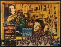 6z784 MARY OF SCOTLAND 1/2sh 1936 montage artwork of Queen Katharine Hepburn & Fredric March!