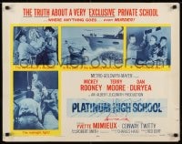 6z829 PLATINUM HIGH SCHOOL style A 1/2sh 1960 inside story of a school where money can buy murder!