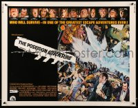 6z833 POSEIDON ADVENTURE 1/2sh 1972 cool artwork of Gene Hackman escaping by Mort Kunstler!