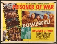 6z839 PRISONER OF WAR style B 1/2sh 1954 Ronald Reagan vs Communists, MGM's daring & shocking drama!