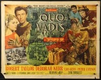 6z849 QUO VADIS style A 1/2sh 1951 Robert Taylor, Deborah Kerr & Peter Ustinov in Ancient Rome!