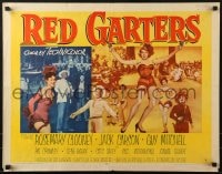 6z854 RED GARTERS style B 1/2sh 1954 Rosemary Clooney, Jack Carson, western musical, sexy legs!