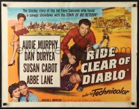 6z858 RIDE CLEAR OF DIABLO style B 1/2sh 1954 sheriff Audie Murphy, Dan Duryea, sexy Susan Cabot!