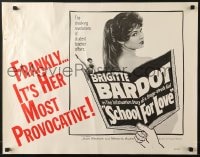 6z880 SCHOOL FOR LOVE 1/2sh 1960 sexy Brigitte Bardot in her most provocative movie!