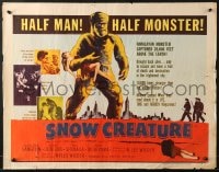6z906 SNOW CREATURE 1/2sh 1954 abominable Yeti terrorizes city, abducts women & annihilates men!