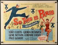 6z908 SO THIS IS PARIS style B 1/2sh 1954 Tony Curtis is on leave and in love w/Gloria DeHaven!