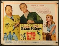 6z909 SOLDIER IN THE RAIN style B 1/2sh 1964 close-ups of misfit soldiers Steve McQueen & Jackie Gleason!