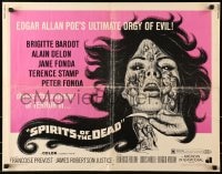 6z916 SPIRITS OF THE DEAD 1/2sh 1969 Federico Fellini, Reynold Brown artwork of sexy Jane Fonda!