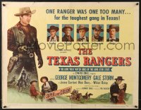 6z933 TEXAS RANGERS style A 1/2sh 1951 full-length art of cowboy lawman George Montgomery!