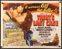 6z948 TRENT'S LAST CASE style A 1/2sh 1953 art of Margaret Lockwood, Michael Wilding & Orson Welles!