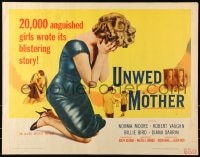 6z957 UNWED MOTHER 1/2sh 1958 Norma Moore & Robert Vaughn, 20,000 anguished girls wrote this story!