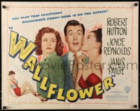 6z968 WALLFLOWER style B 1/2sh 1948 Robert Hutton, Joyce Reynolds & Paige, from the Broadway play!