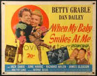6z978 WHEN MY BABY SMILES AT ME 1/2sh 1948 image of sexy Betty Grable & Dan Dailey!
