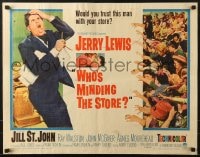 6z982 WHO'S MINDING THE STORE 1/2sh 1963 Jerry Lewis is the unhandiest handyman, Jill St. John