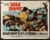 6z986 WILD RIVER 1/2sh 1960 directed by Elia Kazan, Montgomery Clift embraces Lee Remick!