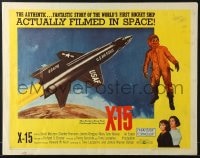 6z994 X-15 1/2sh 1961 astronaut Charles Bronson, the authentic story actually filmed in space!