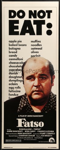 6z142 FATSO insert 1980 Dom DeLuise goes on a diet, hilarious best image, directed by Anne Bancroft!