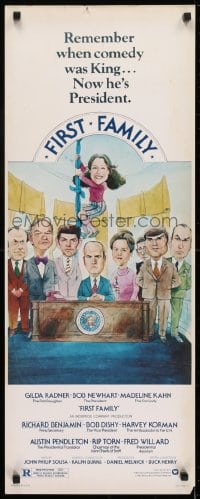 6z143 FIRST FAMILY insert 1980 Gilda Radner, Madeline Kahn, Bob Newhart as President!