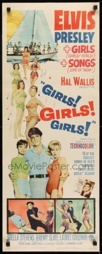 6z155 GIRLS GIRLS GIRLS insert 1962 swingin' Elvis Presley, Stella Stevens & boat of sexy girls!