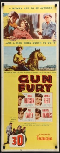 6z165 GUN FURY 3D insert 1953 Phil Carey steals Donna Reed & leaves Rock Hudson to die!