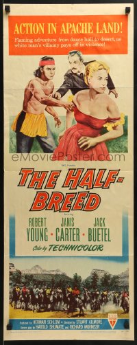 6z168 HALF-BREED insert 1952 Robert Young, wild Indian & sexy girl artwork!