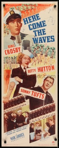 6z174 HERE COME THE WAVES insert 1944 Navy sailor Bing Crosby & Betty Hutton w/Sonny Tufts!