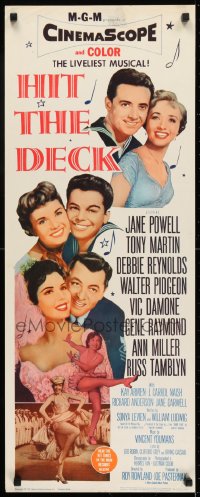6z182 HIT THE DECK insert R1962 Debbie Reynolds, Jane Powell, Tony Martin, Walter Pidgeon, Ann Miller