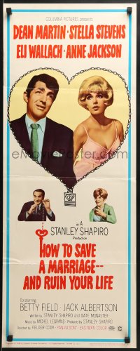 6z188 HOW TO SAVE A MARRIAGE insert 1968 And Ruin Your Life, Dean Martin, Stella Stevens, Wallach!