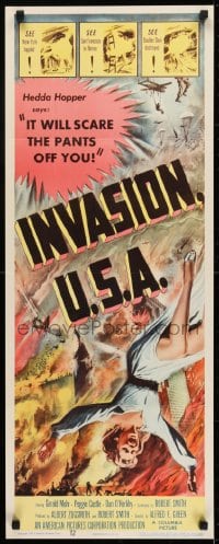 6z195 INVASION U.S.A. insert 1952 New York topples, San Francisco in flames, Boulder Dam destroyed!