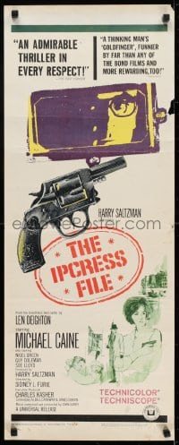 6z198 IPCRESS FILE insert 1965 Michael Caine in the spy story of the century!