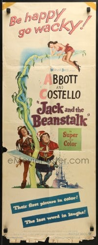 6z202 JACK & THE BEANSTALK insert 1952 Abbott & Costello, their first picture in color!