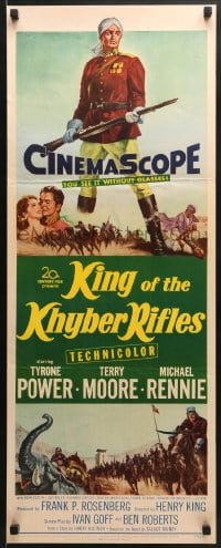 6z212 KING OF THE KHYBER RIFLES insert 1954 full-length artwork of British soldier Tyrone Power!