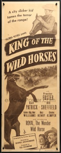 6z213 KING OF THE WILD HORSES insert 1947 Preston Foster, Gail Patrick, Royal, the wonder horse!